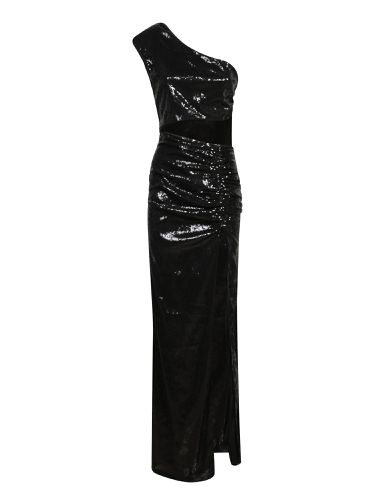 Amen Black Sequined Long Dress - Amen - Modalova