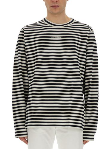 T-shirt With Stripe Pattern - Dolce & Gabbana - Modalova