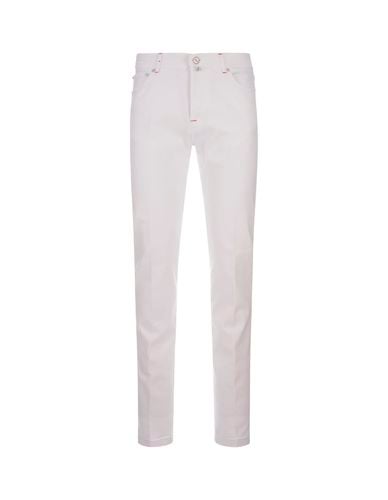 Kiton Slim Fit Jeans In White Denim - Kiton - Modalova