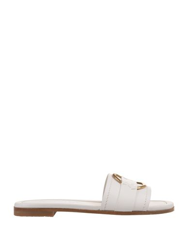 Moncler White Leather Bell Slides - Moncler - Modalova