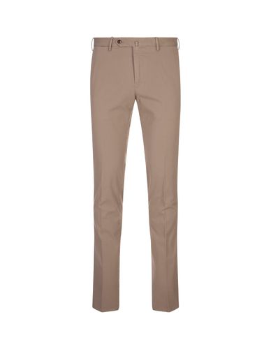 Beige Stretch Cotton Slim Fit Trousers - PT Torino - Modalova