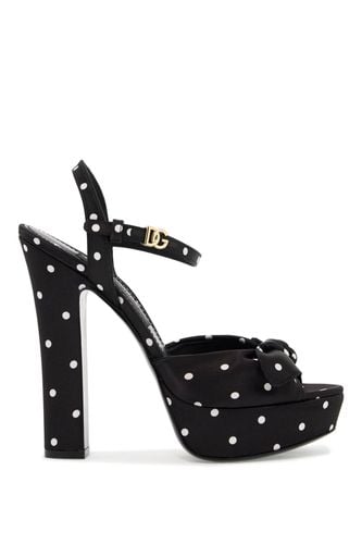 Keira Polka Dot Satin Platform Sandals - Dolce & Gabbana - Modalova