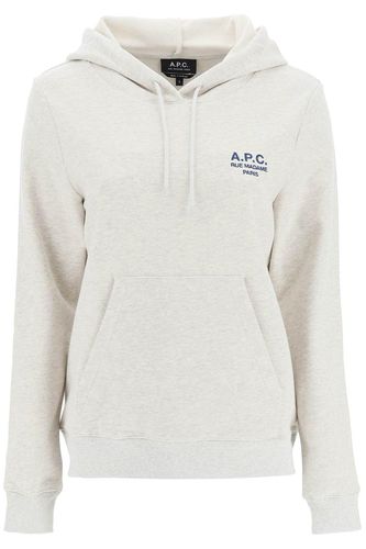 A. P.C. Logo Embroidered Drawstring Hoodie - A.P.C. - Modalova