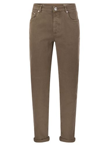 Five-pocket Traditional Fit Trousers In Light Comfort-dyed Denim - Brunello Cucinelli - Modalova