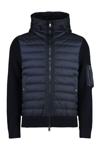 Cardigan With Padded Front Panel - Moncler - Modalova