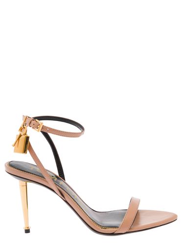 Pink Leather Sandals With Padlock Detail Woman - Tom Ford - Modalova