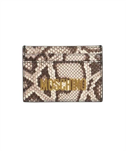 Moschino Leather Card Holder - Moschino - Modalova