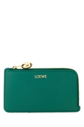 Emerald Green Leather Card Holder - Loewe - Modalova