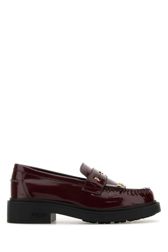 Brown Leather Fendi Filo Loafers - Fendi - Modalova