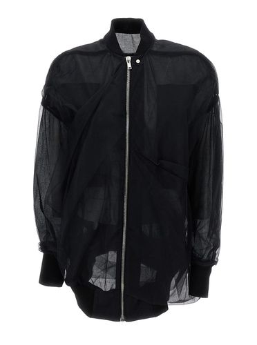 Jacket With Tulle Design In Technical Fabric Woman - Rick Owens - Modalova