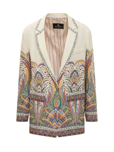 Jacket With Abstract Floral Print - Etro - Modalova