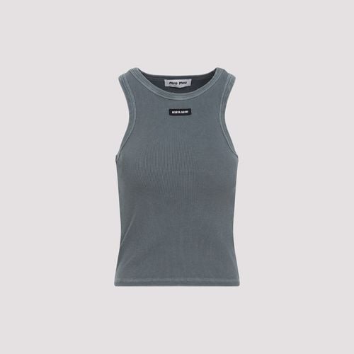 Miu Miu Cotton Tank Top - Miu Miu - Modalova