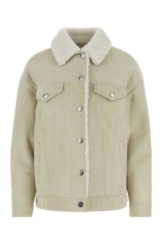 Prada Chalk Shearling Jacket - Prada - Modalova