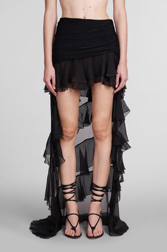 Blumarine Skirt In Black Silk - Blumarine - Modalova