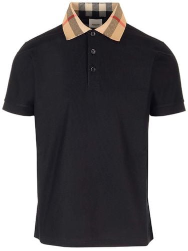 Burberry Black Cotton Polo Shirt - Burberry - Modalova