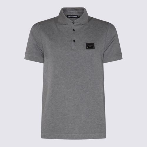 Grey Cotton Polo Shirt - Dolce & Gabbana - Modalova