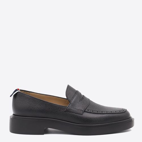 Thom Browne Black Leather Loafers - Thom Browne - Modalova