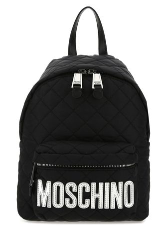 Moschino Black Nylon Backpack - Moschino - Modalova