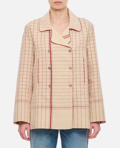 Double Breasted Emrboidered Cotton Jacket - Péro - Modalova