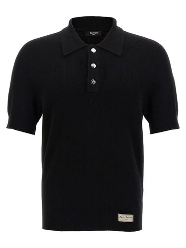 Balmain label Polo Shirt - Balmain - Modalova