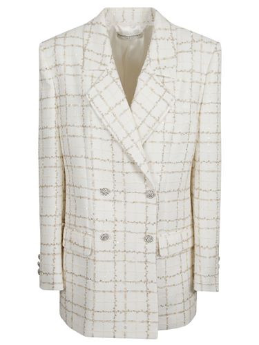 Oversized Sequin Checked Tweed Jacket - Alessandra Rich - Modalova
