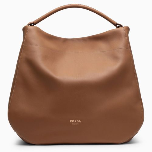 Large Caramel-coloured Leather Shoulder Bag - Prada - Modalova