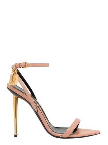 Sandals With Metal Heel And Padlock In Leather Woman - Tom Ford - Modalova