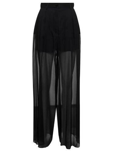 Loose Pants With Detachable Culottes In Stretch Silk Chiffon Woman - Dolce & Gabbana - Modalova