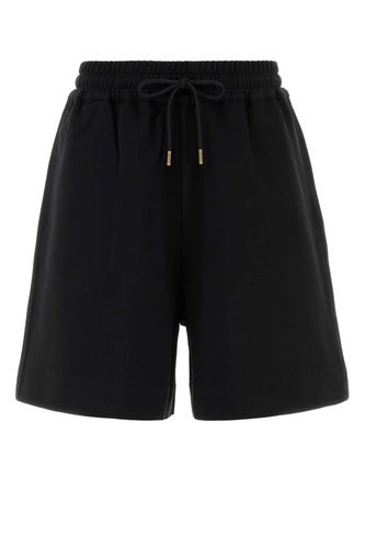 Moncler Black Cotton Bermuda Shorts - Moncler - Modalova