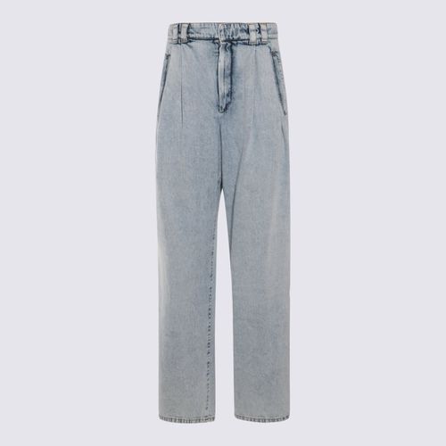 Light Blue Cotton Pants - Brunello Cucinelli - Modalova