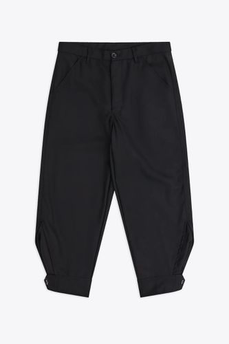 Mens Pants Woven Black wool pant with adjustable ankle - Comme des Garçons Shirt - Modalova