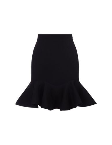 Short Skirt With Peplum Hem - Alexander McQueen - Modalova