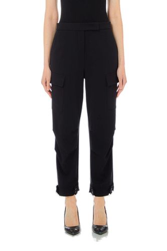 Stretch Flannel Cargo Trousers - Liu-Jo - Modalova