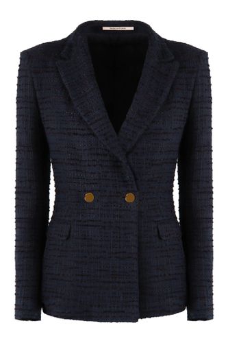 Cotton Blend Double-breasted Blazer - Tagliatore 0205 - Modalova