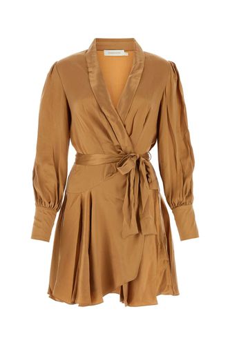 Zimmermann Bronze Silk Dress - Zimmermann - Modalova