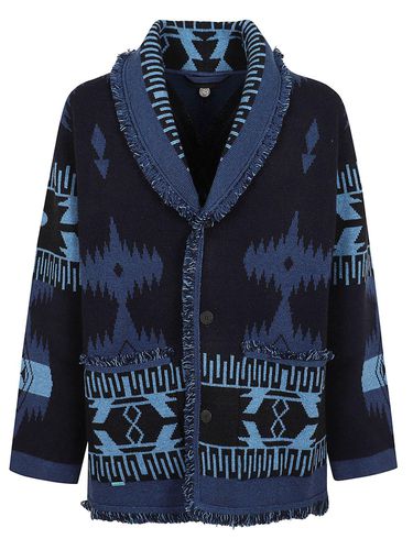 Icon Jacquard V-neck Fringed Edge Cardigan - Alanui - Modalova