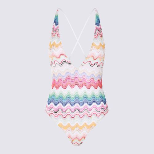 Wave-pattern V-neck High Cut Swimsuit - Missoni - Modalova