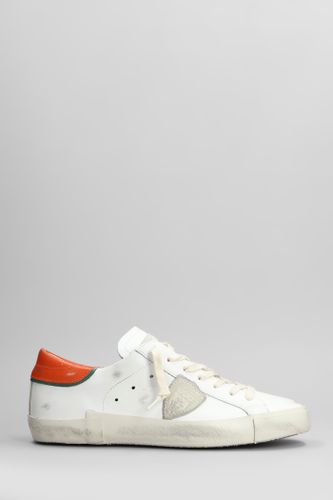 Prsx Low Sneakers In White Leather - Philippe Model - Modalova