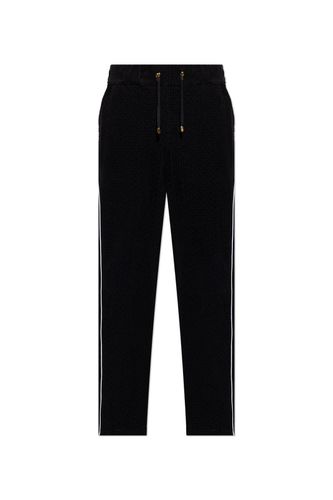 Monogram Velvet Drawstring Joggers - Balmain - Modalova