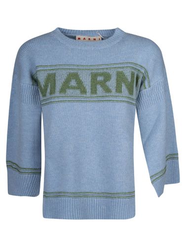 Marni Logo Detail Rib Knit Sweater - Marni - Modalova