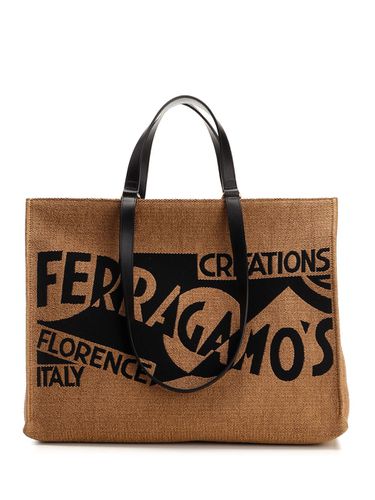 Ferragamo Large Tote Bag With Logo - Ferragamo - Modalova