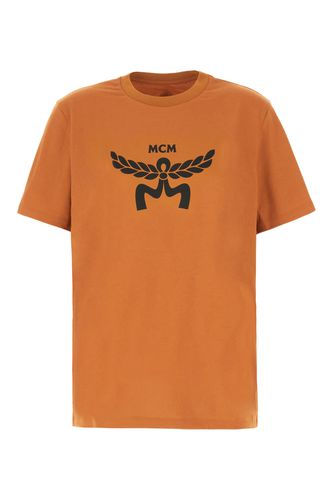 MCM Caramel Cotton T-shirt - MCM - Modalova