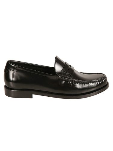 Logo Plaque Applique Loafers - Saint Laurent - Modalova