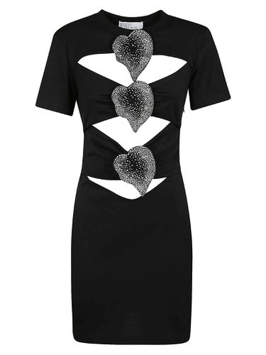 Cut-out Detail Crystal Embellished T-shirt Dress - Giuseppe di Morabito - Modalova