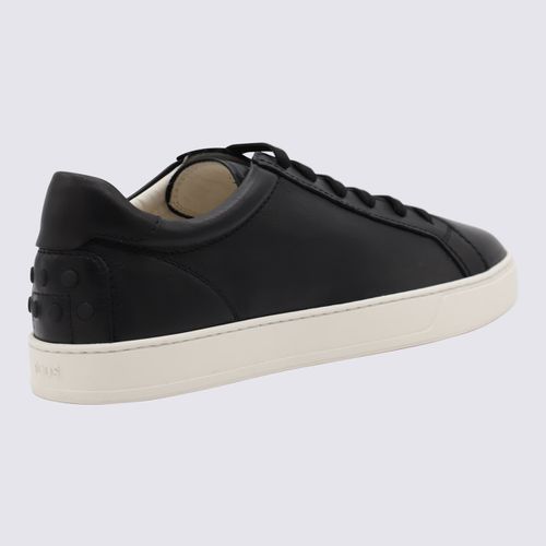 Tod's Black Leather Sneakers - Tod's - Modalova