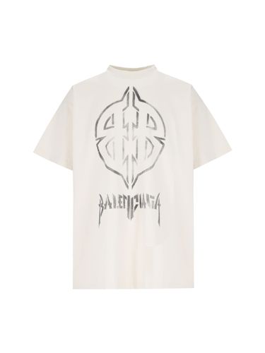 Metal Bb Stencil Logo T-shirt - Balenciaga - Modalova