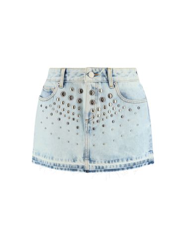 Alessandra Rich Denim Mini Skirt - Alessandra Rich - Modalova