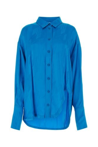 Turquoise Satin Diana Shirt - The Attico - Modalova