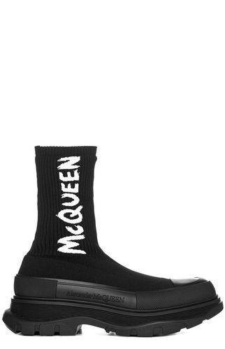 Tread Slick Logo Intarsia Boots - Alexander McQueen - Modalova