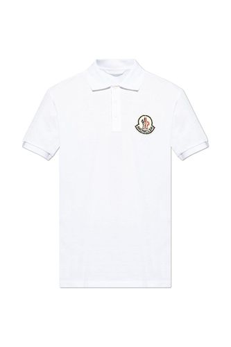 Logo Patch Short-sleeved Polo Shirt - Moncler - Modalova